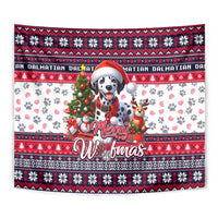 Dalmatian Merry Woofmas Tapestry Christmas Dog Art Style - Wonder Print Shop