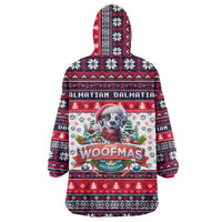 Dalmatian Merry Woofmas Wearable Blanket Hoodie Christmas Dog Art Style - Wonder Print Shop