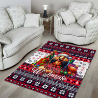 Afghan Hound Merry Woofmas Area Rug Christmas Dog Art Style - Wonder Print Shop