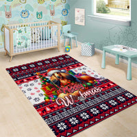 Afghan Hound Merry Woofmas Area Rug Christmas Dog Art Style - Wonder Print Shop