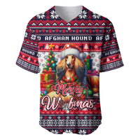 Afghan Hound Merry Woofmas Baseball Jersey Christmas Dog Art Style - Wonder Print Shop