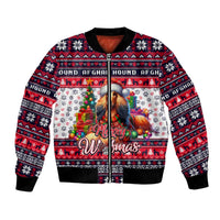 Afghan Hound Merry Woofmas Bomber Jacket Christmas Dog Art Style - Wonder Print Shop
