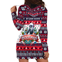 Afghan Hound Merry Woofmas Hoodie Dress Christmas Dog Art Style - Wonder Print Shop
