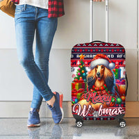Afghan Hound Merry Woofmas Luggage Cover Christmas Dog Art Style - Wonder Print Shop