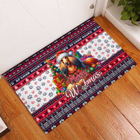 Afghan Hound Merry Woofmas Rubber Doormat Christmas Dog Art Style - Wonder Print Shop
