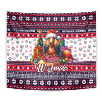 Afghan Hound Merry Woofmas Tapestry Christmas Dog Art Style - Wonder Print Shop