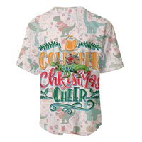 Cheer Santa Claus T-Rex Baseball Jersey Merry Beermas Christmas - Wonder Print Shop