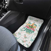 Cheer Santa Claus T-Rex Car Mats Merry Beermas Christmas - Wonder Print Shop