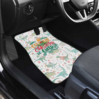 Cheer Santa Claus T-Rex Car Mats Merry Beermas Christmas - Wonder Print Shop