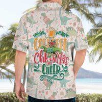Cheer Santa Claus T-Rex Hawaiian Shirt Merry Beermas Christmas - Wonder Print Shop