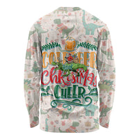 Cheer Santa Claus T-Rex Long Sleeve Shirt Merry Beermas Christmas - Wonder Print Shop