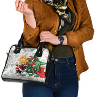 Cheer Santa Claus T-Rex Shoulder Handbag Merry Beermas Christmas