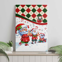 Santa Golf Club Canvas Wall Art Christmas Winter Style - Wonder Print Shop