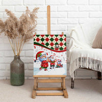 Santa Golf Club Canvas Wall Art Christmas Winter Style - Wonder Print Shop