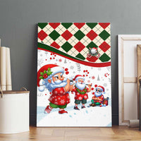Santa Golf Club Canvas Wall Art Christmas Winter Style - Wonder Print Shop