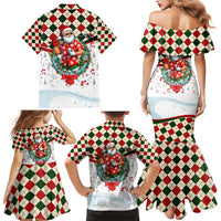 Santa Golf Club Family Matching Mermaid Dress and Hawaiian Shirt Christmas Winter Style - Wonder Print Shop
