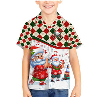 Santa Golf Club Family Matching Mermaid Dress and Hawaiian Shirt Christmas Winter Style - Wonder Print Shop
