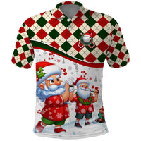 Santa Golf Club Polo Shirt Christmas Winter Style - Wonder Print Shop