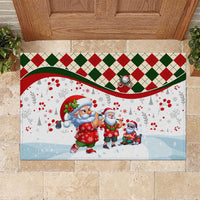 Santa Golf Club Rubber Doormat Christmas Winter Style - Wonder Print Shop