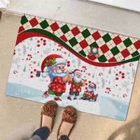 Santa Golf Club Rubber Doormat Christmas Winter Style - Wonder Print Shop