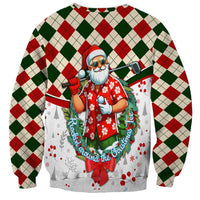 Santa Golf Club Sweatshirt Christmas Winter Style - Wonder Print Shop