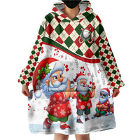 Santa Golf Club Wearable Blanket Hoodie Christmas Winter Style - Wonder Print Shop