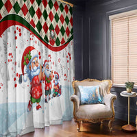 Santa Golf Club Window Curtain Christmas Winter Style - Wonder Print Shop
