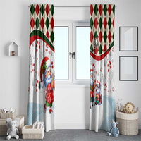 Santa Golf Club Window Curtain Christmas Winter Style - Wonder Print Shop