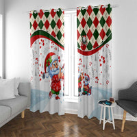 Santa Golf Club Window Curtain Christmas Winter Style - Wonder Print Shop