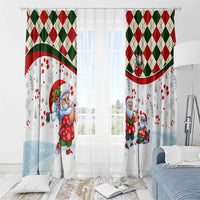 Santa Golf Club Window Curtain Christmas Winter Style - Wonder Print Shop