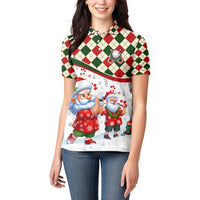 Santa Golf Club Women Polo Shirt Christmas Winter Style - Wonder Print Shop