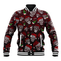 Xmas Skulls Love Christmas Cocktails Baseball Jacket - Wonder Print Shop
