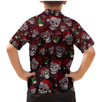 Xmas Skulls Love Christmas Cocktails Family Matching Mermaid Dress and Hawaiian Shirt - Wonder Print Shop