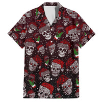 Xmas Skulls Love Christmas Cocktails Family Matching Off The Shoulder Long Sleeve Dress and Hawaiian Shirt - Wonder Print Shop