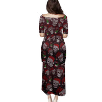 Xmas Skulls Love Christmas Cocktails Family Matching Puletasi and Hawaiian Shirt - Wonder Print Shop
