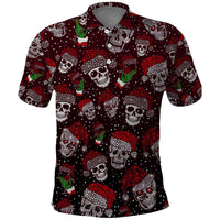 Xmas Skulls Love Christmas Cocktails Polo Shirt - Wonder Print Shop