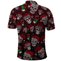 Xmas Skulls Love Christmas Cocktails Polo Shirt - Wonder Print Shop