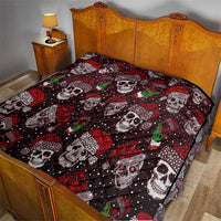 Xmas Skulls Love Christmas Cocktails Quilt - Wonder Print Shop