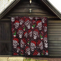 Xmas Skulls Love Christmas Cocktails Quilt - Wonder Print Shop