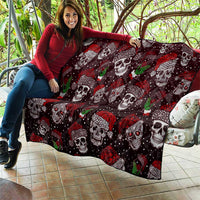 Xmas Skulls Love Christmas Cocktails Quilt - Wonder Print Shop