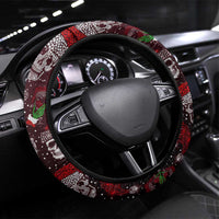 Xmas Skulls Love Christmas Cocktails Steering Wheel Cover - Wonder Print Shop