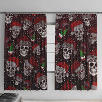 Xmas Skulls Love Christmas Cocktails Window Curtain - Wonder Print Shop