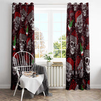 Xmas Skulls Love Christmas Cocktails Window Curtain - Wonder Print Shop