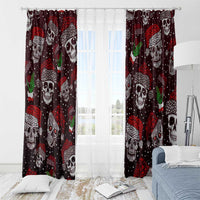 Xmas Skulls Love Christmas Cocktails Window Curtain - Wonder Print Shop