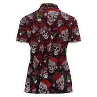 Xmas Skulls Love Christmas Cocktails Women Polo Shirt - Wonder Print Shop