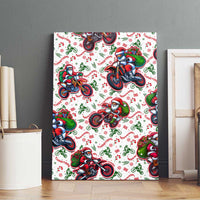 BRAAAP! Motorbike Santa Christmas Canvas Wall Art - Wonder Print Shop
