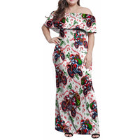 BRAAAP! Motorbike Santa Christmas Family Matching Off Shoulder Maxi Dress and Hawaiian Shirt - Wonder Print Shop