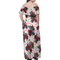 BRAAAP! Motorbike Santa Christmas Family Matching Off Shoulder Maxi Dress and Hawaiian Shirt - Wonder Print Shop