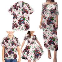 BRAAAP! Motorbike Santa Christmas Family Matching Puletasi and Hawaiian Shirt - Wonder Print Shop
