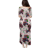 BRAAAP! Motorbike Santa Christmas Family Matching Puletasi and Hawaiian Shirt - Wonder Print Shop